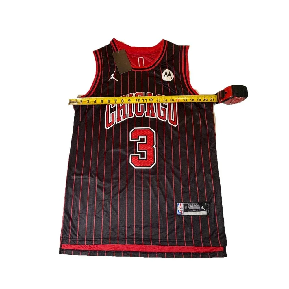 NWT Josh Giddey #3 Chicago Bulls Jordan Swingman Jersey Pinstripe Size 50 L